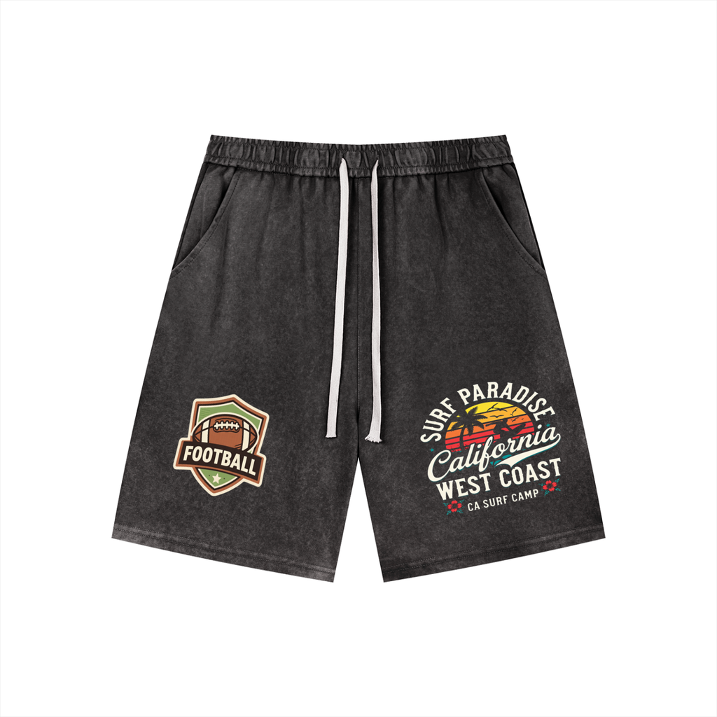 Men’s Vintage Wash Drawstring Shorts